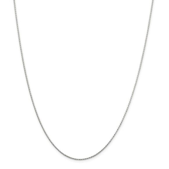 1.25mm Sterling Silver D/C Solid Round Spiga Chain Necklace, 20 Inch - Picture 3 of 8